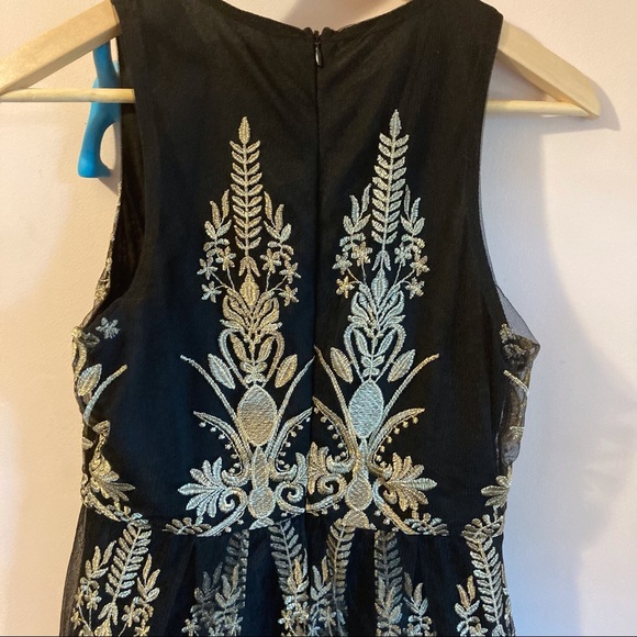 Altar’d state M black gold embroidered FNF dress - Picture 15 of 16